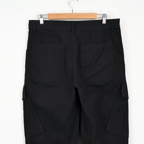 Madewell Barrel Leg Utility Pant Garment Dyed Twill Black Size 10 NWT - Picture 6 of 8